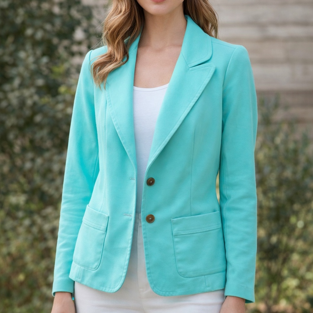 1970's Vintage Sears Teal Women's Blazer - This is amazing